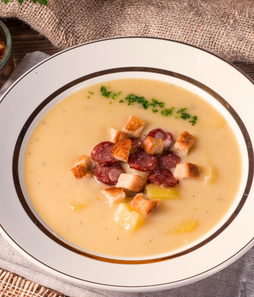 Kartoffelsuppe im Wirtshaus Ausspann´